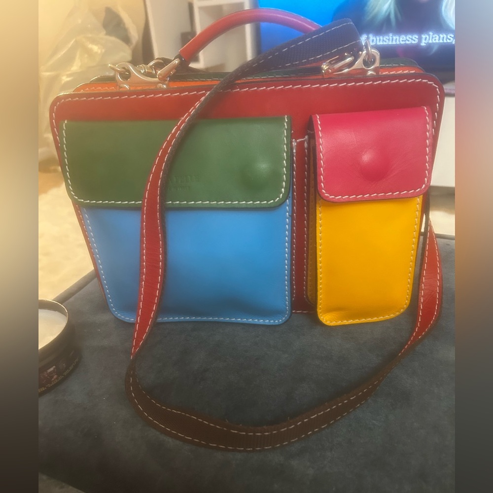Italian leather Vera Pelle Crossbody